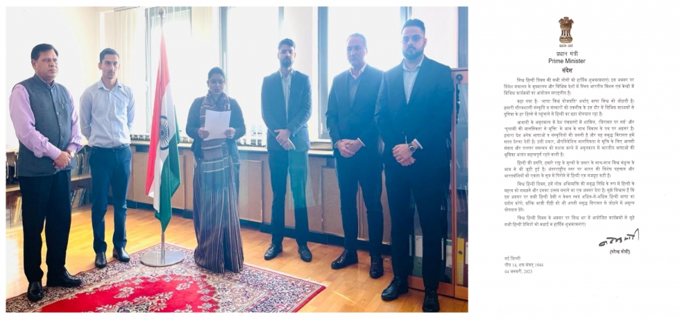 The Embassy of India Slovenia started observing World Hindi Day by reading out the message of PM Narendra Modi.